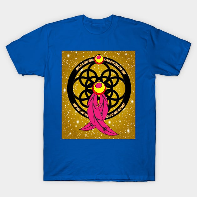 Spiritual Colorful Dream Catcher Feather T-Shirt by flofin